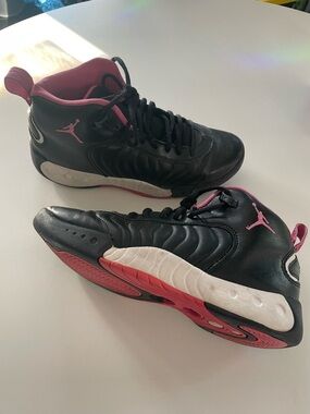 Grade school air Jordan jumpman pro black pinks cycle kids basketball sneaker